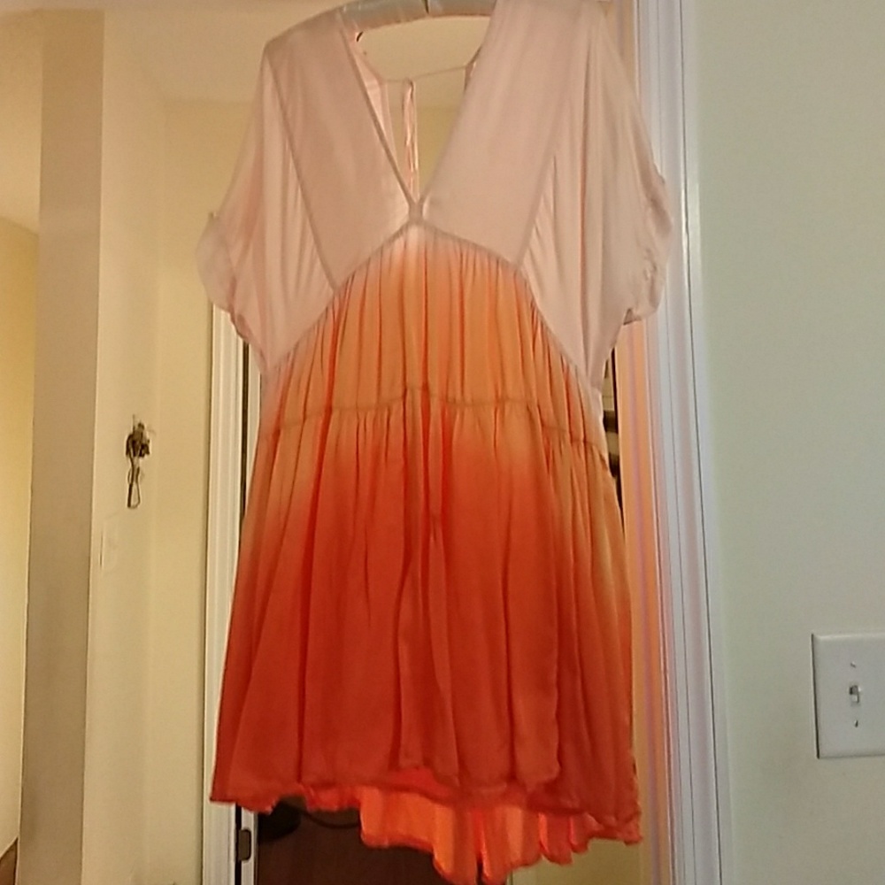 Free People orange ombre tunic